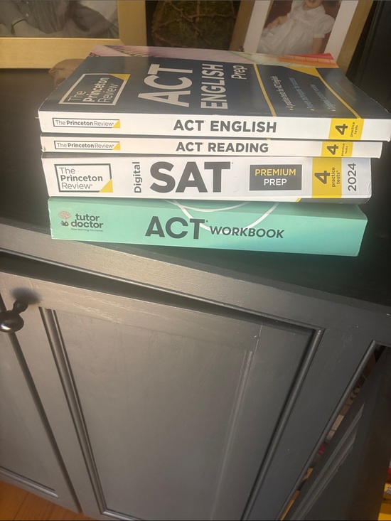 Other - ACT & SAT Prep Book Set - White and Teal